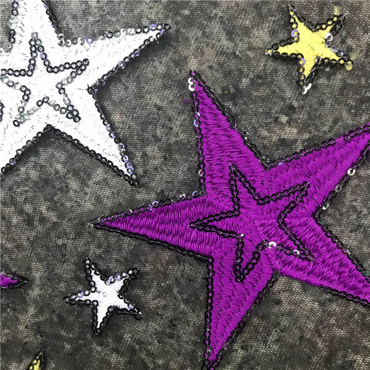 Star Sequin Evening Polyester Embroidered Fabric for Women's Wear Whol 5
